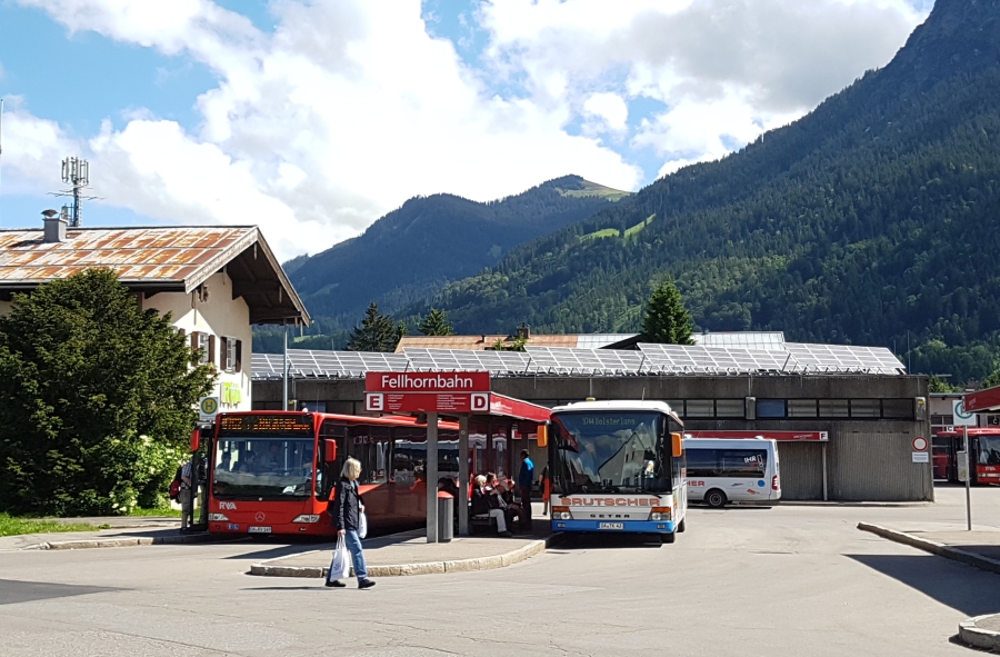 Der Busbahnhof in Oberstdorf