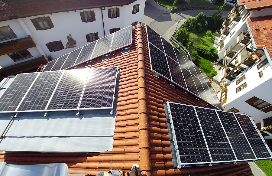 Solaranlage auf Einfamilienhaus