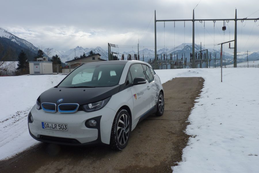 E-Auto aus dem Fuhrpark des Landkreises Oberallgäu